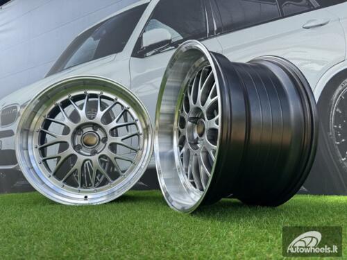 Ratlankis BBS LM Style R19X10.5J (Fit for 5X112 / 5X114.3) ET25 73 Hyper Black with Diamond Cut Lip