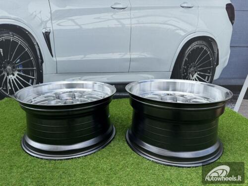 Ratlankis BBS LM Style R19X10.5J (Fit for 5X112 / 5X114.3) ET25 73 Hyper Black with Diamond Cut Lip