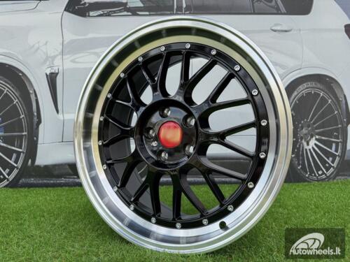 Ratlankis BBS LM Style R18X8J 5X108 ET38 63.4 Black with Diamond Cut Lip