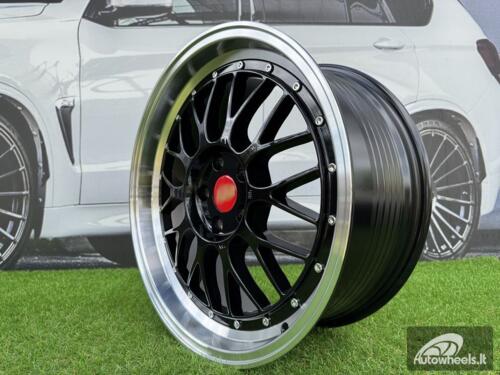Ratlankis BBS LM Style R18X8J 5X108 ET38 63.4 Black with Diamond Cut Lip