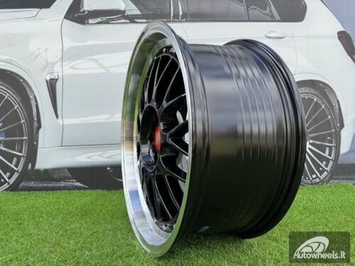 Ratlankis BBS LM Style R18X8J 5X108 ET38 63.4 Black with Diamond Cut Lip