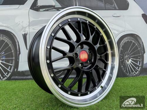 Ratlankis BBS LM Style R18X8J 5X108 ET38 63.4 Black with Diamond Cut Lip