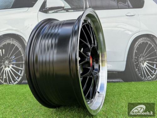 Ratlankis BBS LM Style R18X8J 5X108 ET38 63.4 Black with Diamond Cut Lip