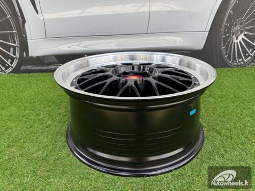 Ratlankis BBS LM Style R18X8J 5X108 ET38 63.4 Black with Diamond Cut Lip