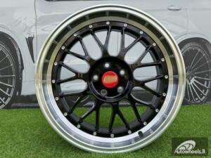 Ratlankis BBS LM Style R18X8J 5X108 ET38 63.4 Black with Diamond Cut Lip