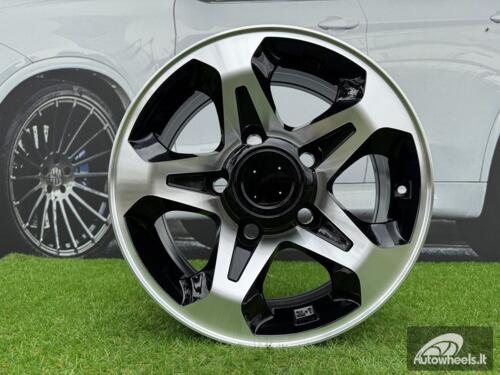Ratlankis Toyota Land Cruiser Style R16X6.5J 5X150 ET0 110 Black with Diamond Cut