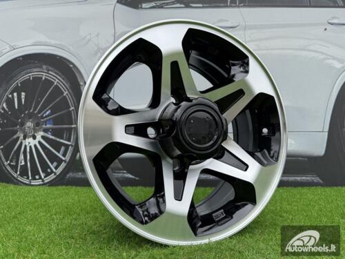 Ratlankis Toyota Land Cruiser Style R16X6.5J 5X150 ET0 110 Black with Diamond Cut