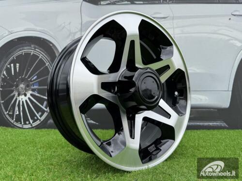 Ratlankis Toyota Land Cruiser Style R16X6.5J 5X150 ET0 110 Black with Diamond Cut