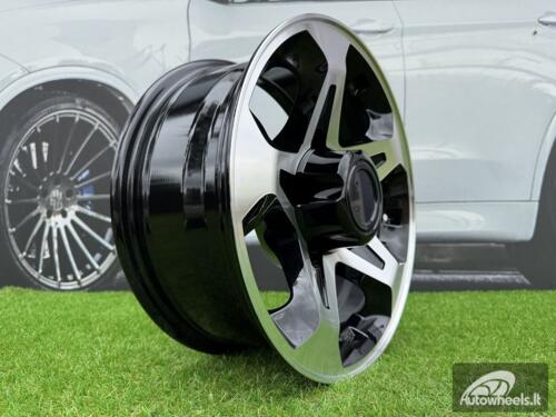 Ratlankis Toyota Land Cruiser Style R16X6.5J 5X150 ET0 110 Black with Diamond Cut
