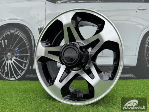 Ratlankis Toyota Land Cruiser Style R16X6.5J 5X150 ET0 110 Black with Diamond Cut