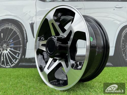 Ratlankis Toyota Land Cruiser Style R16X6.5J 5X150 ET0 110 Black with Diamond Cut