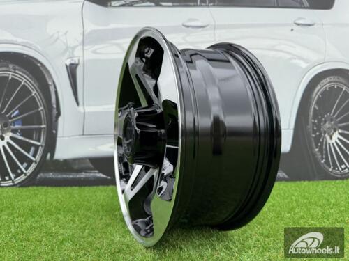 Ratlankis Toyota Land Cruiser Style R16X6.5J 5X150 ET0 110 Black with Diamond Cut