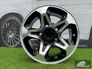 Ratlankis Toyota Land Cruiser Style R16X6.5J 5X150 ET0 110 Black with Diamond Cut