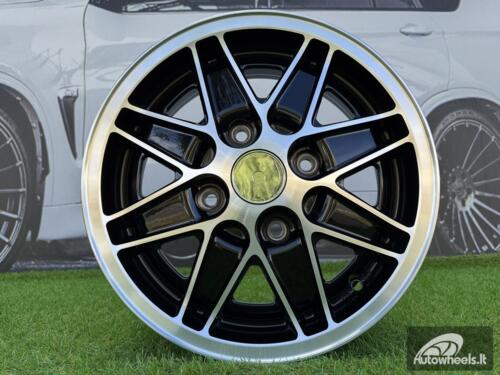 Ratlankis VW Beetle MK2 Cosmic Oldschool R15X5.5 4X130 ET35 80.9 Black with Diamond Cut ( Lancia Fulvia / Flavia )