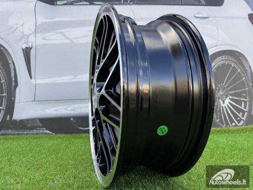 Ratlankis VW Beetle MK2 Cosmic Oldschool R15X5.5 4X130 ET35 80.9 Black with Diamond Cut ( Lancia Fulvia / Flavia )