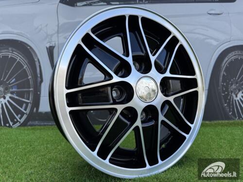 Ratlankis VW Beetle MK2 Cosmic Oldschool R15X5.5 4X130 ET35 80.9 Black with Diamond Cut ( Lancia Fulvia / Flavia )