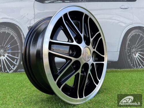 Ratlankis VW Beetle MK2 Cosmic Oldschool R15X5.5 4X130 ET35 80.9 Black with Diamond Cut ( Lancia Fulvia / Flavia )