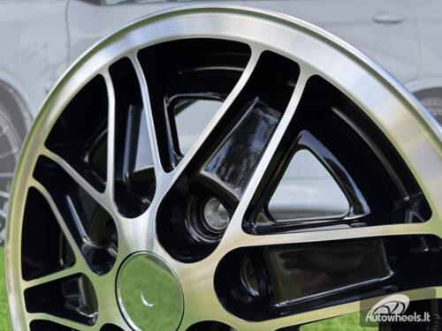 Ratlankis VW Beetle MK2 Cosmic Oldschool R15X5.5 4X130 ET35 80.9 Black with Diamond Cut ( Lancia Fulvia / Flavia )