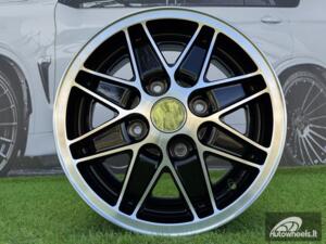 Ratlankis VW Beetle MK2 Cosmic Oldschool R15X5.5 4X130 ET35 80.9 Black with Diamond Cut ( Lancia Fulvia / Flavia )