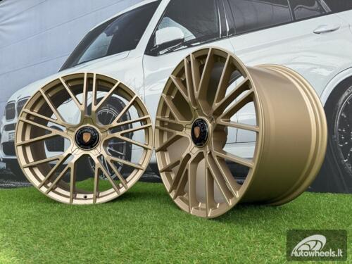 Ratlankis Porsche Manhart FORGED Style R21X9.5J 5x130 ET71 71.56 Matt Gold