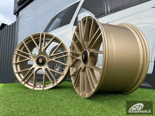 Ratlankis Porsche Manhart FORGED Style R21X11.5J 5x130 ET69 71.56 Matt Gold
