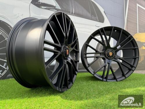 Ratlankis Porsche Manhart FORGED Style R21X9.5J 5x130 ET71 71.56 Matt Black