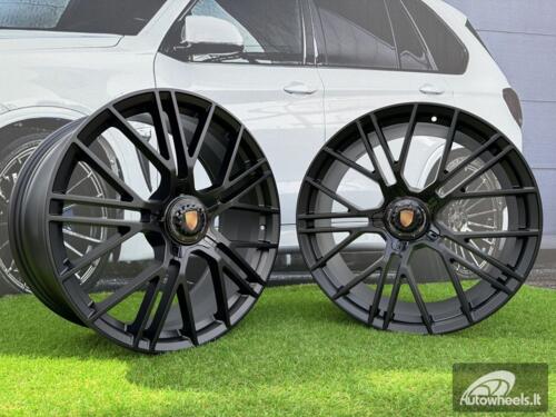 Ratlankis Porsche Manhart FORGED Style R21X11.5J 5x130 ET69 71.56 Matt Black
