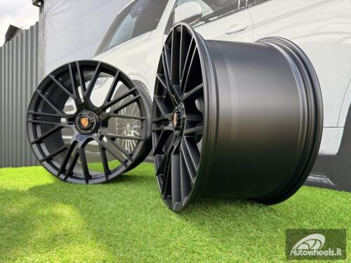 Ratlankis Porsche Manhart FORGED Style R21X11.5J 5x130 ET69 71.56 Matt Black