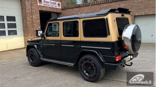 Ratlankis Forged Mercedes Brabus G Class style R23X10J 5X130 ET25 84.1 Gloss Black with Red Lip and Carbon style Cover 