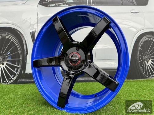 Ratlankis Vossen CV3R Style R16X7.5J 4x100 ET30 73.1 Black with Blue