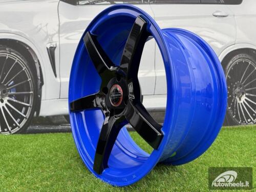 Ratlankis Vossen CV3R Style R16X7.5J 4x100 ET30 73.1 Black with Blue