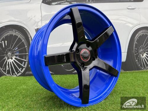 Ratlankis Vossen CV3R Style R16X7.5J 4x100 ET30 73.1 Black with Blue
