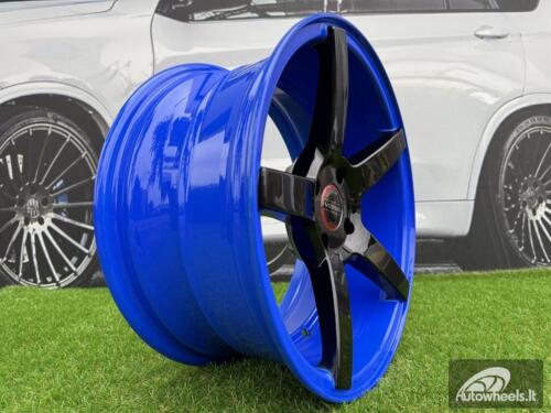 Ratlankis Vossen CV3R Style R16X7.5J 4x100 ET30 73.1 Black with Blue