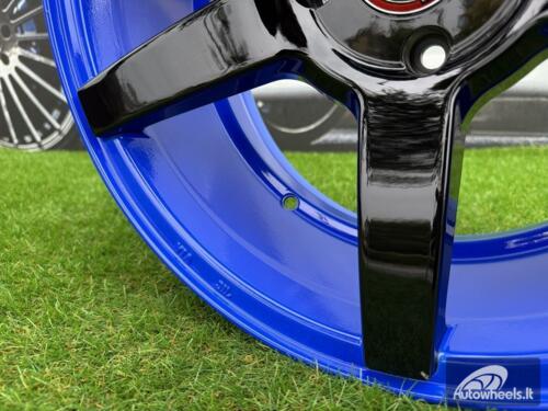 Ratlankis Vossen CV3R Style R16X7.5J 4x100 ET30 73.1 Black with Blue