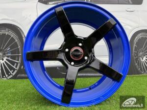 Ratlankis Vossen CV3R Style R16X7.5J 4x100 ET30 73.1 Black with Blue