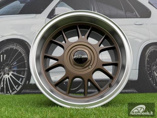 Ratlankis Rotiform TUF-R Style R15X8J 4X100/4X114.3 ET10 73.1 Bronze with Diamond Cut Lip