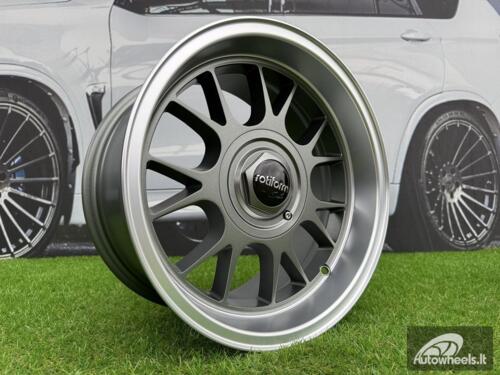 Ratlankis Rotiform TUF-R Style R15X8J 4X100/4X114.3 ET10 73.1 Grey with Diamond Cut Lip