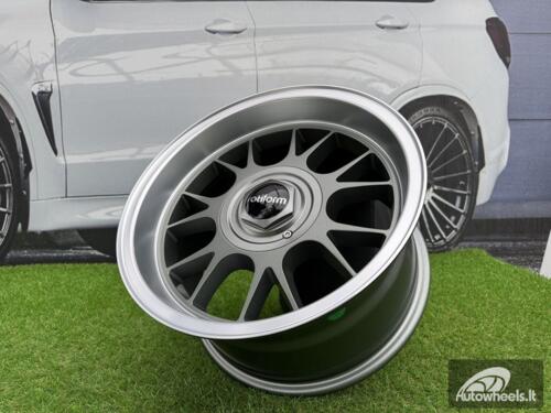 Ratlankis Rotiform TUF-R Style R15X8J 4X100/4X114.3 ET10 73.1 Grey with Diamond Cut Lip