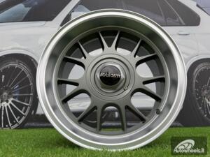 Ratlankis Rotiform TUF-R Style R15X8J 4X100/4X114.3 ET10 73.1 Grey with Diamond Cut Lip