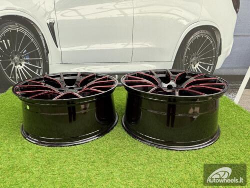 Ratlankis Trackhawk SRT style R22X10J 5X115 ET18 71.5 Gloss Black Red Milled