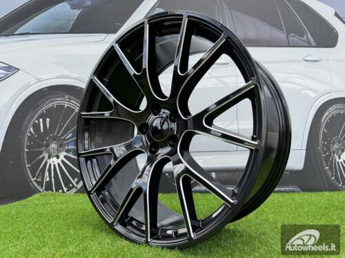Ratlankis Trackhawk SRT style R22X10J 5X115 ET18 71.5 Gloss Black Milled