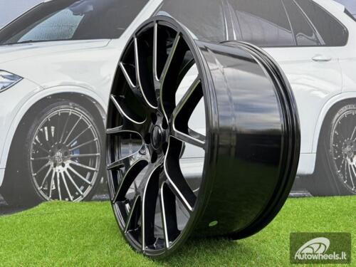 Ratlankis Trackhawk SRT style R22X10J 5X115 ET18 71.5 Gloss Black Milled
