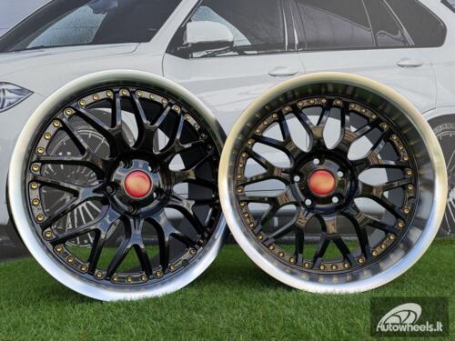 Ratlankis BBS LM-R Style R18X9J (Fit for 5X112 / 5X114.3) ET24 73.1 Black with Diamond Cut Lip