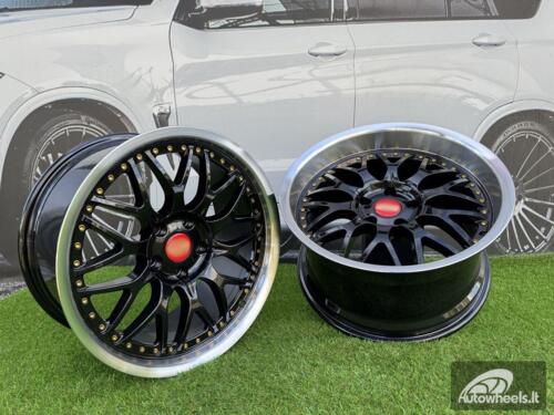 Ratlankis BBS LM-R Style R18X9J (Fit for 5X112 / 5X114.3) ET24 73.1 Black with Diamond Cut Lip