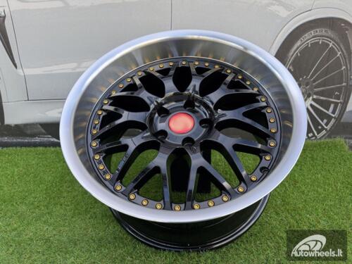 Ratlankis BBS LM-R Style R18X9J (Fit for 5X112 / 5X114.3) ET24 73.1 Black with Diamond Cut Lip