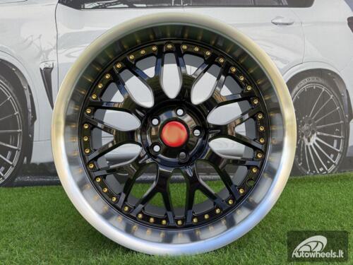 Ratlankis BBS LM-R Style R18X9J (Fit for 5X112 / 5X114.3) ET24 73.1 Black with Diamond Cut Lip