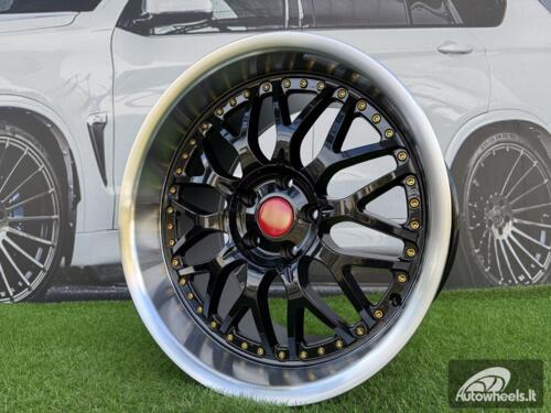 Ratlankis BBS LM-R Style R18X9J (Fit for 5X112 / 5X114.3) ET24 73.1 Black with Diamond Cut Lip
