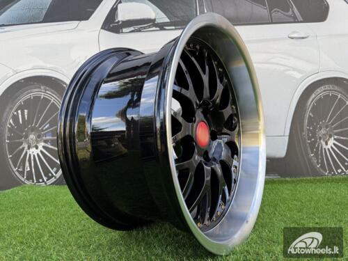 Ratlankis BBS LM-R Style R18X9J (Fit for 5X112 / 5X114.3) ET24 73.1 Black with Diamond Cut Lip