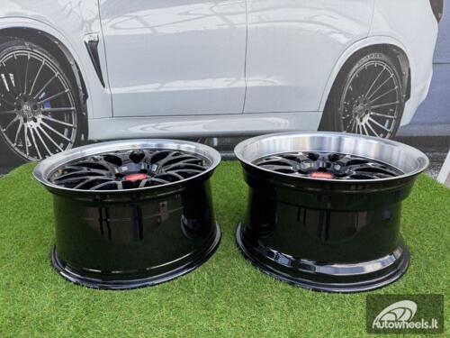 Ratlankis BBS LM-R Style R18X9J (Fit for 5X112 / 5X114.3) ET24 73.1 Black with Diamond Cut Lip