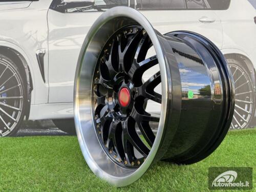 Ratlankis BBS LM-R Style R18X10J (Fit for 5X112 / 5X114.3) ET20 73.1 Black with Diamond Cut Lip